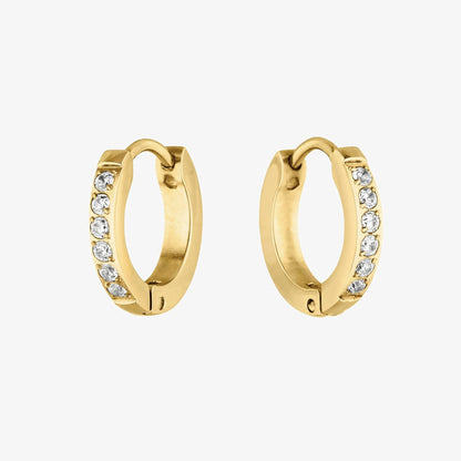Pendientes pequeños de aro de oro