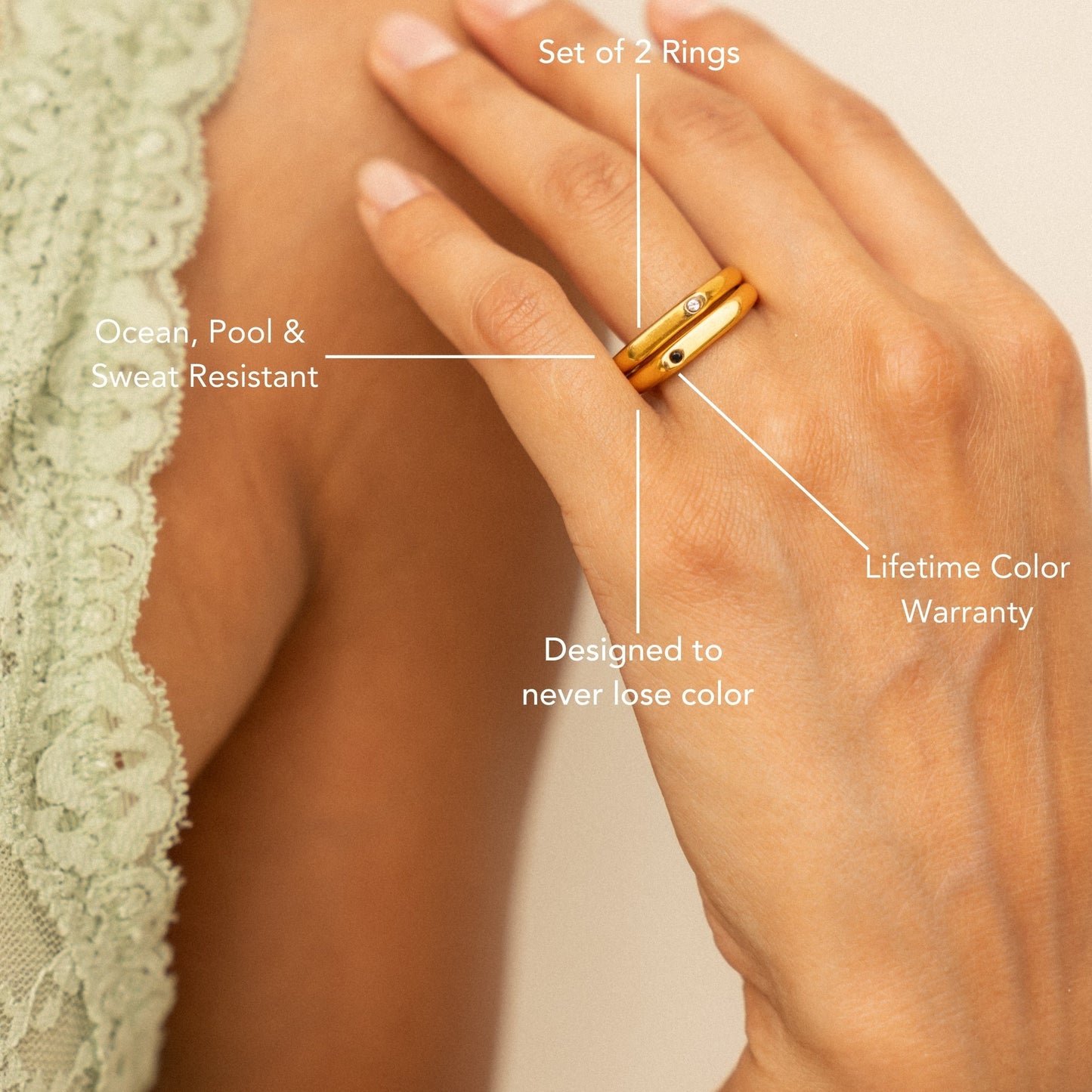 Conjunto de anillos "Mejores Amigas"