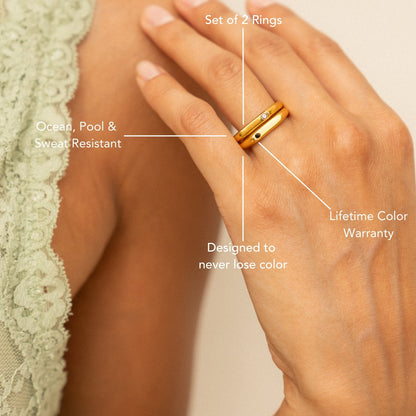 Conjunto de anillos "Mejores Amigas"