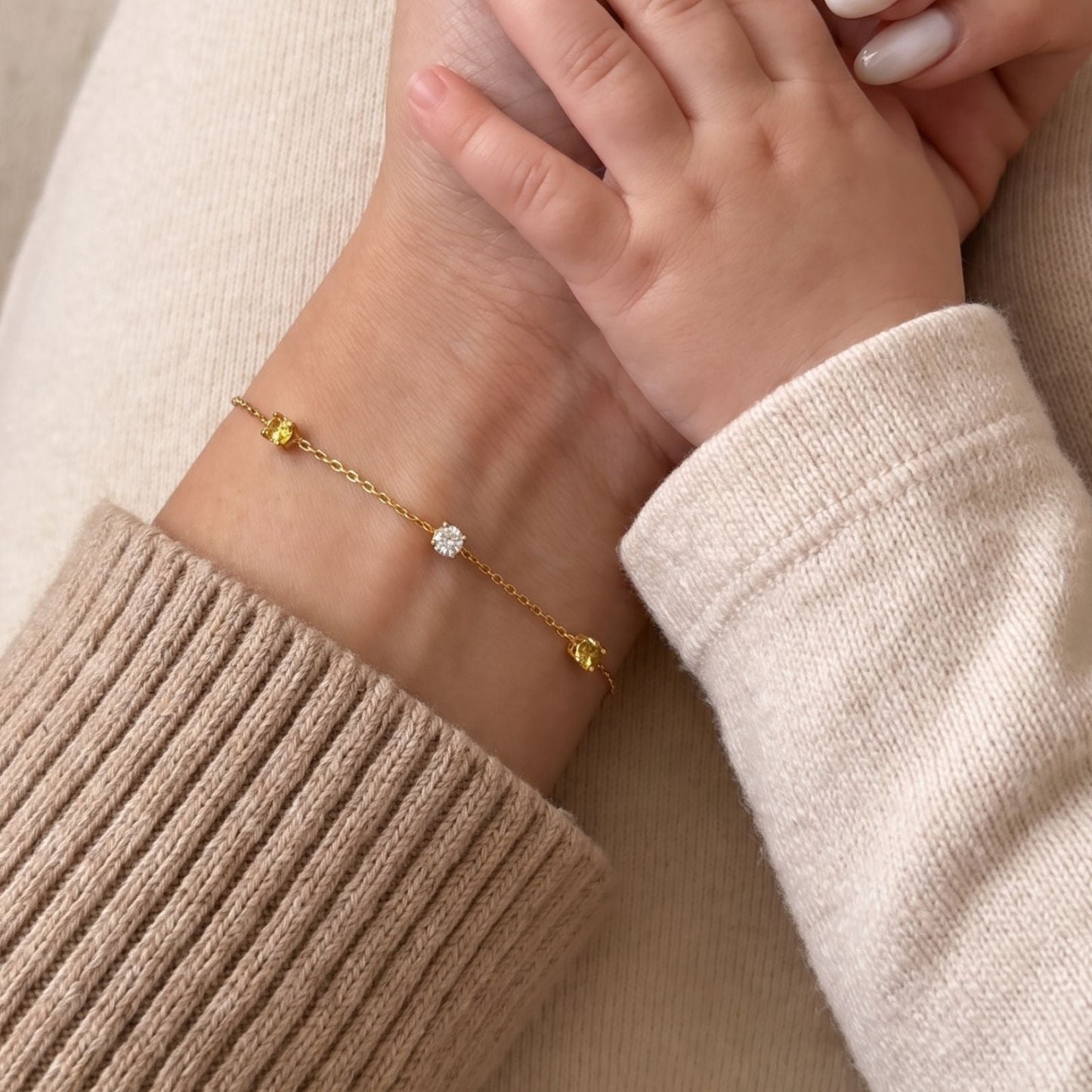 Pulsera personalizada con piedra de nacimiento