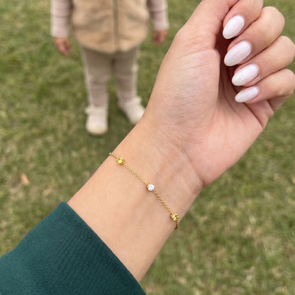 Pulsera personalizada con piedra de nacimiento