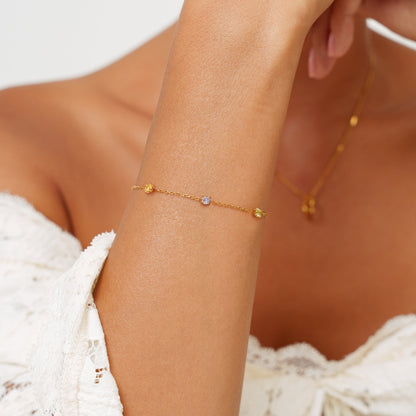 Pulsera personalizada con piedra de nacimiento