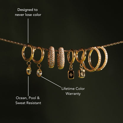 Pendientes colgantes de oro rosa