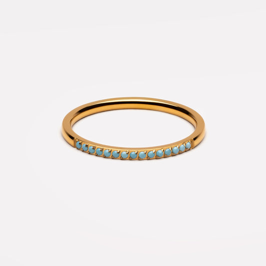 Anillo fino de turquesa