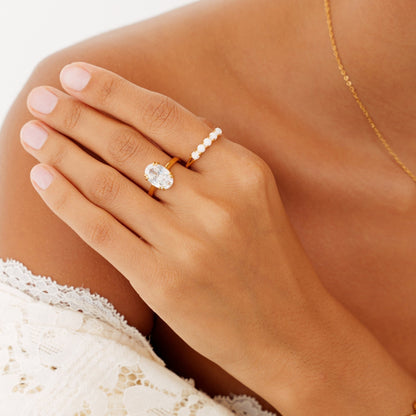 Anillo Solitario Ovalado
