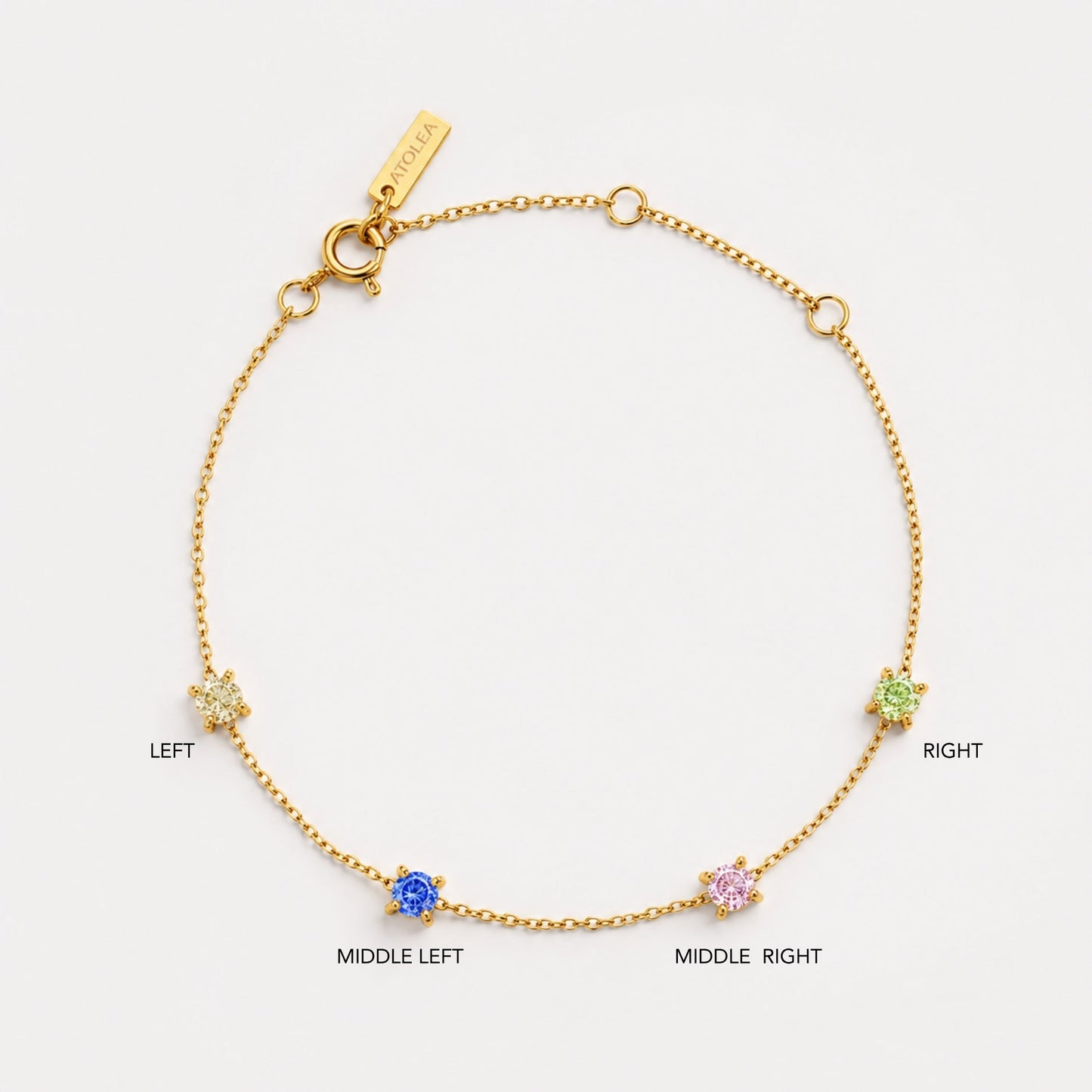 Pulsera personalizada con piedra de nacimiento