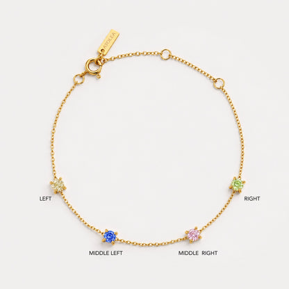 Pulsera personalizada con piedra de nacimiento