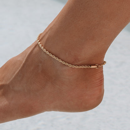 Tobillera de cadena "Calvi" estilo cuerda