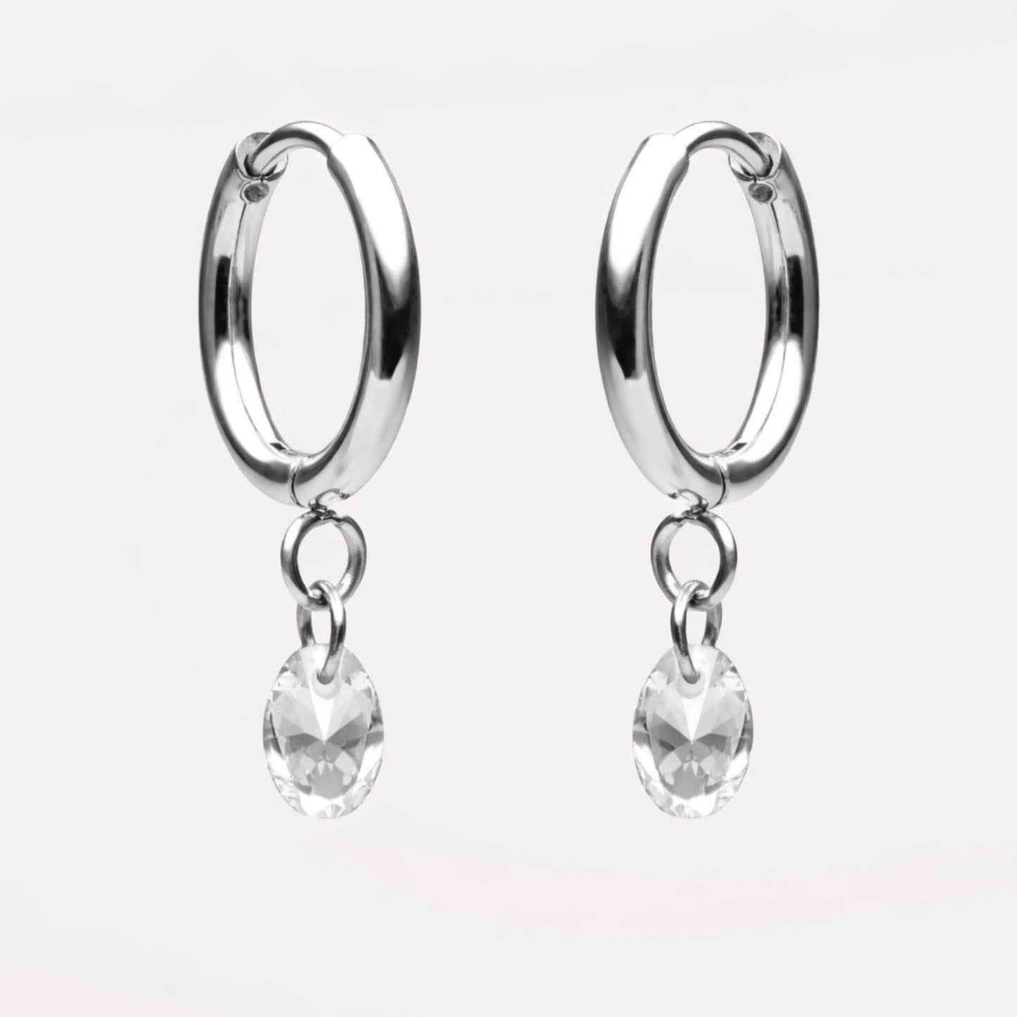 Pendientes colgantes de oro rosa
