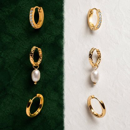 Pendientes pequeños de aro de oro