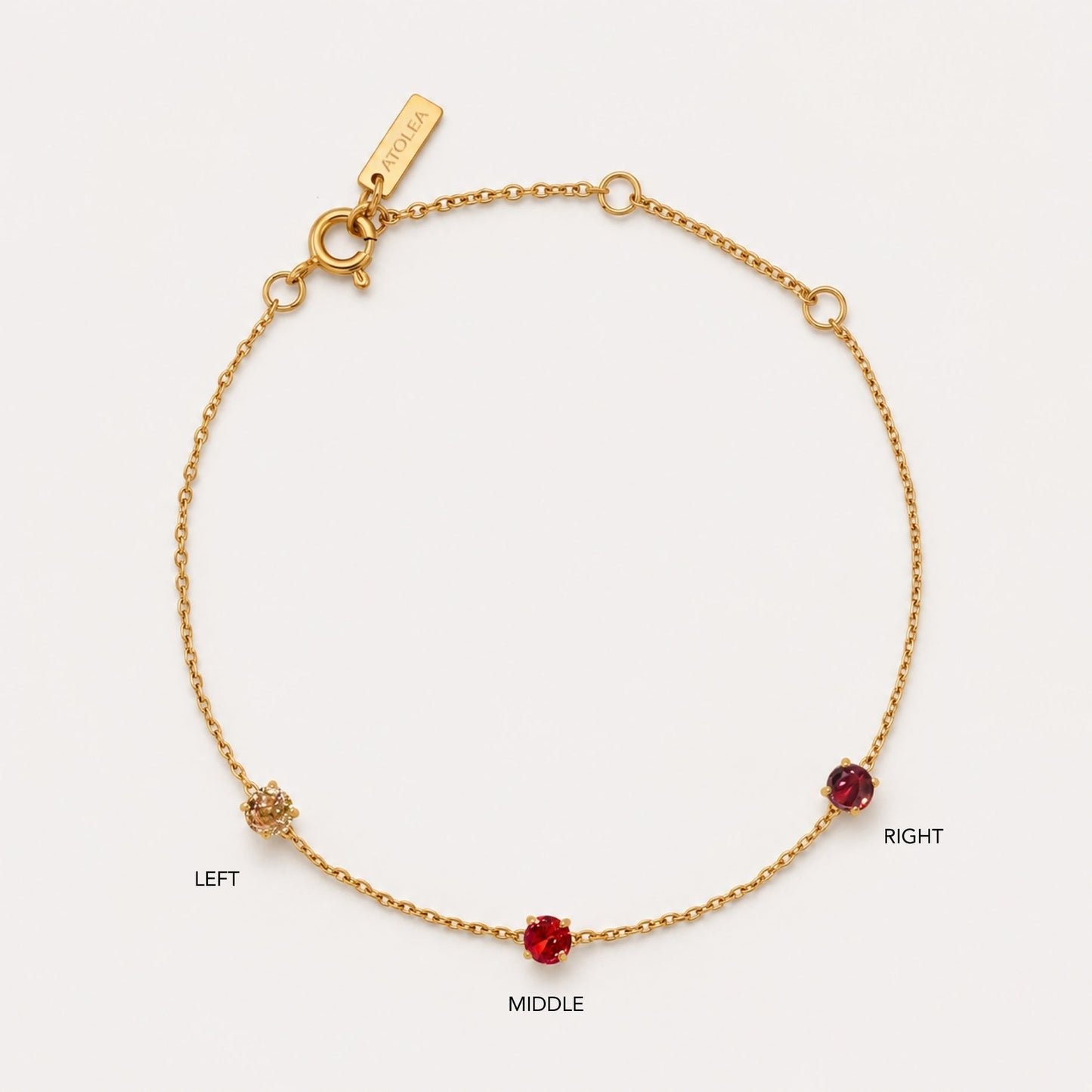 Pulsera personalizada con piedra de nacimiento