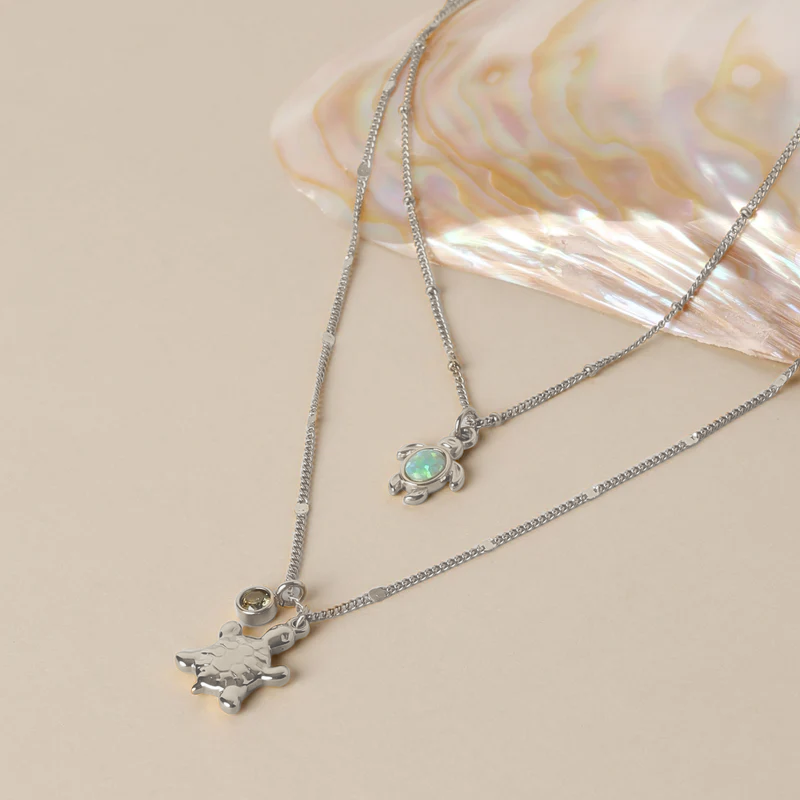 Collar de tortuga de ópalo