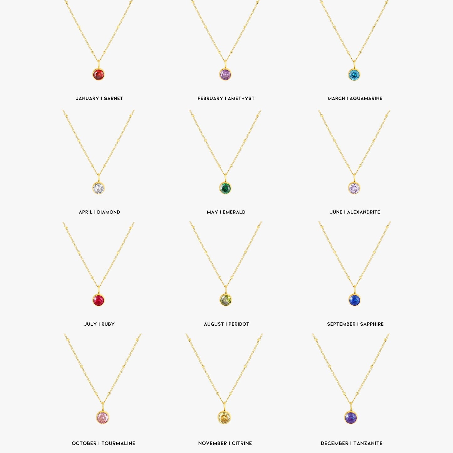 Collar con piedra de nacimiento