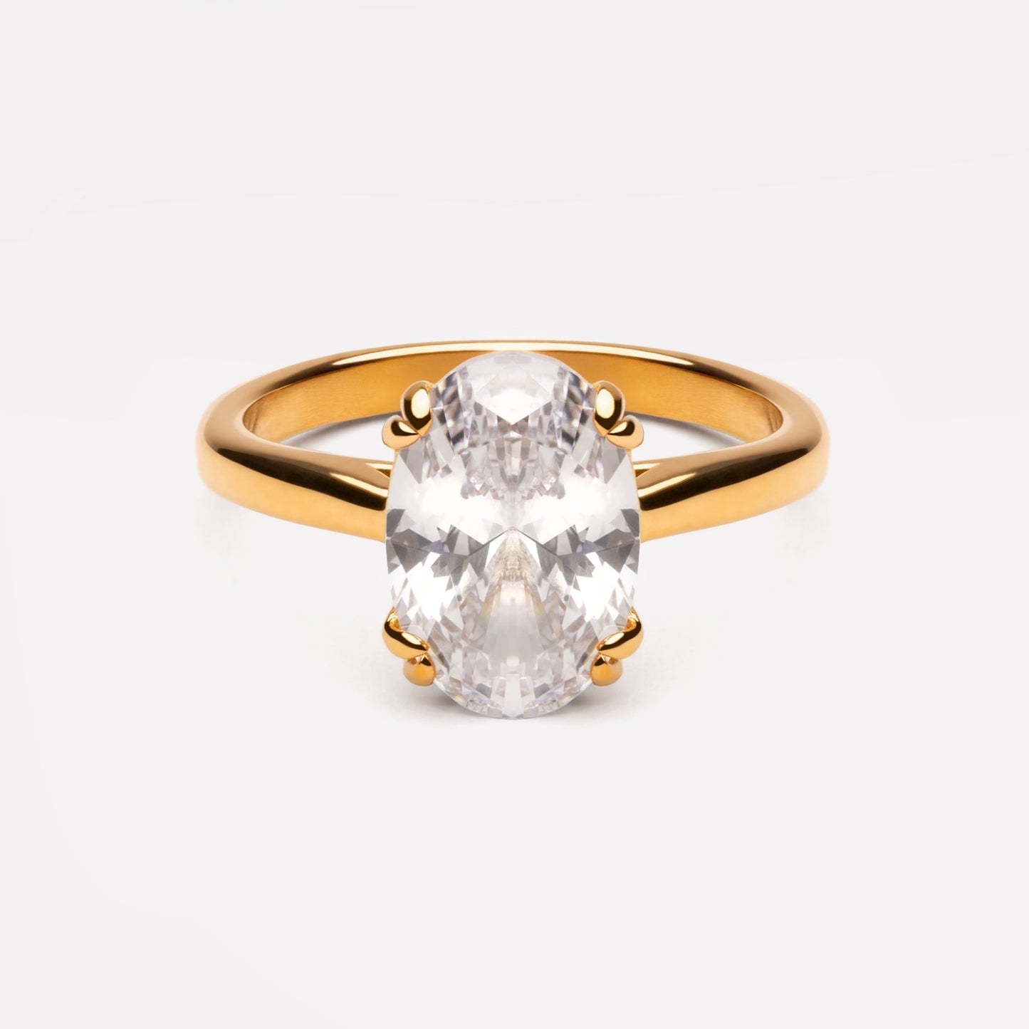 Anillo Solitario Ovalado