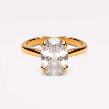 Anillo Solitario Ovalado