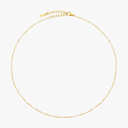 White Beaded Choker
